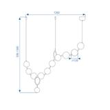 LAMPA SUFITOWA WISZĄCA LED APP1444-10CP Złota