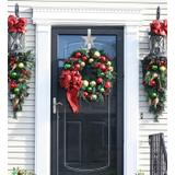 Świąteczny wieszak na drzwi gwiazda 37cm 301079