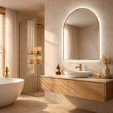 Огледало LED 80x60cm CAMLOT Brush Gold