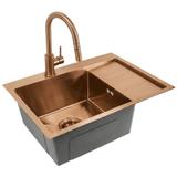 Zlewozmywak stalowy REA Fin Miedź szczotkowana