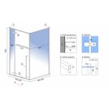 Tuš kabina Rea Fargo 90x90 Zlato