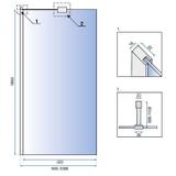 Rea Aero N 100 Läpinäkyvä suihkuseinä