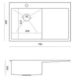 Stainless steel sink RUSSEL 111 BRUSH NICKEL
