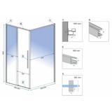 Tuš kabina Rea Solar Gold 90x90