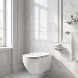 Unterputz-WC-Gestell Set Slim 024N mit T White Glass Drückerplatte