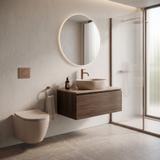 Set Závesné WC Focus + Umývadlo na Dosku Rea Focus Taupe