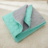 Narzuta dwustronna pikowana Diamante Mint / L.Grey