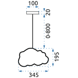 Hängelampe Cloud light blue
