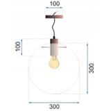 Hängelampe Glas Lassi Black 30 cm