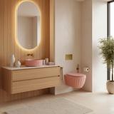 Umywalka nablatowa Rea DUO Sweet Pink Matt