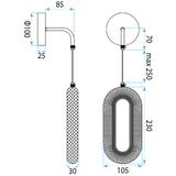KINKIET ŚCIENNY LED G172-W ZŁOTY