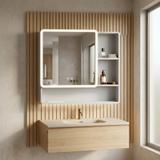 Veidrodinė spintelė su LED apšvietimu M1016-70 70x65