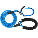 Smycz i obroża dla psa odblaskowa PJ-037 niebieska