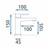 Bathroom faucet REA Orix Black Low