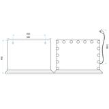 Lustro LED Hollywood Czarne