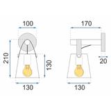 Wandlampe APP466-1W Black