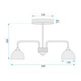 Hängelampe  G084-3C BLACK GREY