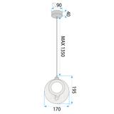 Kristall-Hängelampe  LHJ110-1CP LIGHT ROSE GOLD