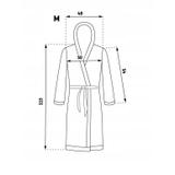 Γυναικείο μπουρνούζι Sharon White με διακόσμηση size S/M