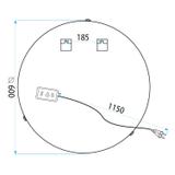 LED sienas spogulis 60cm 106