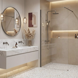 Tuš zaslon Rea Flexi Transparent / Titan 80