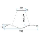 Lampa wisząca LHJ019-CP 120 cm BLACK