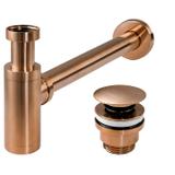 Rea pesualtaan sifoni REA COPPER MAT click-clack -tulpalla