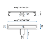 REA Neox Superflow Linear Drain, ŠLIUOTAS PLIENAS 80