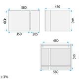 Zestaw mebli łazienkowych z Umywalką Tula 60cm Biały