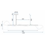 Lampe LED APP854-CP Long Gold