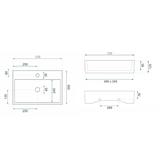 Умывальник на столешницу/стенный Rea Valeria N