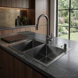 Stalen spoelbak Toby  Black