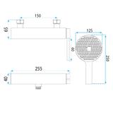 Bateria prysznicowa REA Rivo Miedź Szczotkowana