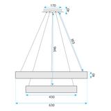 Люстра LED G045-2CP GOLD