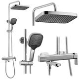 Kit de douche Rea Arlo Brush Nickle