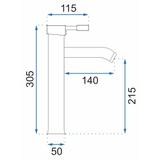 Bateria Umywalkowa Rea Graf Chrom Wysoka