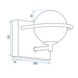 Wandlampe APP1300-1W Black Gold