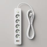 Listwa zasilająca Przedłużacz 5 gniazd + 2x USB-A + USB-C JNH022-5A Biały