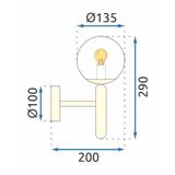 Wandlampe APP894-1W GOLD