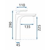 REA ORBIT Black Gold Augsts izlietnes maisītājs