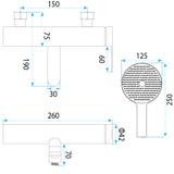 Bath mixer Rea Arcos Titan