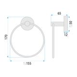 Bathroom hanger Ring 6610 Modern Copper
