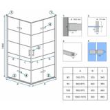 Cabine de douche Rea Molier Black Double 110x110