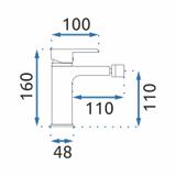 Bateria bidetowa Rea Bloom biała złota