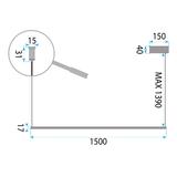 Lampe LED LHJ032-CP 150 cm BLACK