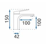 Fürdőszobai csaptelep Rea Marco Gun Grey Low