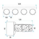 Wandlamp LED APP1940-4W CHROME