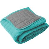 Narzuta dwustronna Amanda miętowo-ciemnoszara 220x240