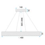 Lampe LED MS018-CP ROSE GOLD 40cm