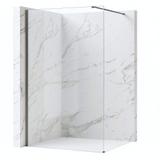 Walk-in douchewand Rea Flexi Transparent / Titan 110